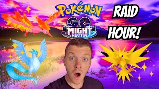 ✨🔥Articuno Moltres & Zapdos RAID HOUR🔥✨SHINY G-Bird HUNT✨- Pokémon GO LIVE! 🔴