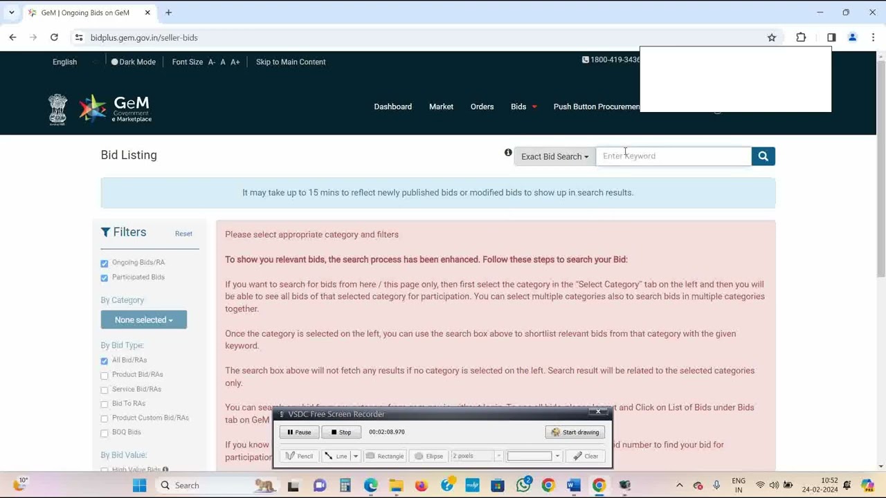 How To Participate Bid On Gem Portal - YouTube