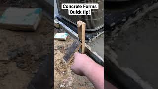 Quick tip for concrete forms! #shorts