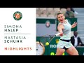 Simona Halep vs Nastasja Schunk - Round 1 Highlights I Roland-Garros 2022