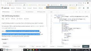 Self Dividing Numbers | JAVA |LeetCode