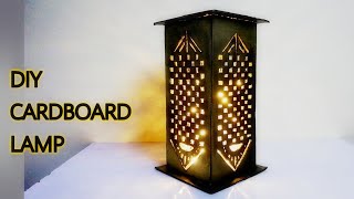 CARDBOARD LAMP/How To Make A Cardboard Lamp/Cardboard Lamp DIY/Easy Cardboard lamp Making/DIY Lamp