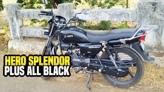 હેરો સ્પ્લેન્ડર બાઇક 😍|| hero splendor plus all black || splendor Plus