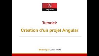 Création d'un projet Angular