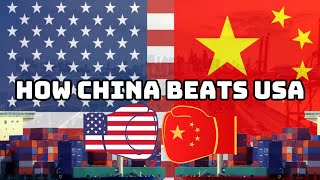 How is China beating the USA? Learn, imitate, and then surpass the USA. USA itself has a big crisis.