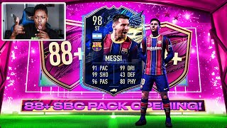 OMG 98 ST MESSI PACKED!!! INSANE 5x 88+ PACK! THE BIGGEST PACK IN FIFA 21