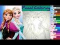 Coloring Elsa and Anna | Frozen | @sprinkleddonuts | @kimmiTheClown | @MagicFingersArt