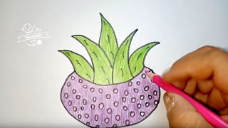 Let's to drawing and coloring plants