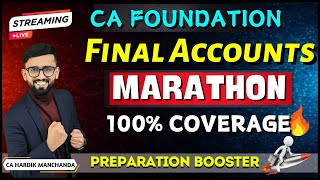 CA Foundation Accounts - Final Accounts | GST Adjustment Covered | CA Hardik Manchanda |