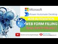 Power Automate Desktop : Data Entry Project with Web Form Filling Actions & Excel Automation