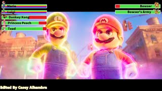 The Super Mario Bros. Movie (2023) Final Battle with healthbars 2/2