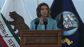 Pelosi attends christening of USNS John Lewis