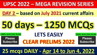 UPSC 2022 PRELIMS REVISION - DAY 2 | UPSC 2022 EXAM DATE JUNE 5 | UPSC 2022 STRATEGY | UPSC REVISION