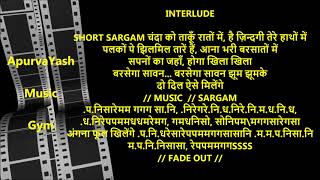 Aaoge Jab Tum Ho Sajana Karaoke Lyrics Scale Lowered