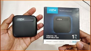 CRUCIAL X6 PORTABLE SSD 1TB Unboxing \u0026 Testing.| External SSD