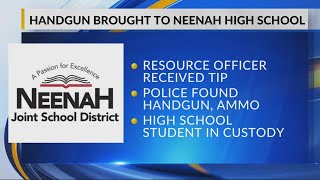 Student arrested after police find handgun, ammunition in backpack at Neenah High School