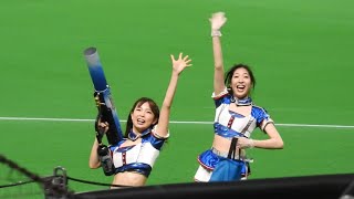 ＜2021.5.29中日戦＞ファイターズガールの小山ゆうきさんと伊東愛美さんによるバズーカタイム