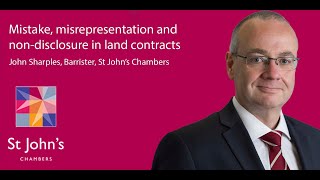 Mistake, misrepresentation and non-disclosure in land contracts