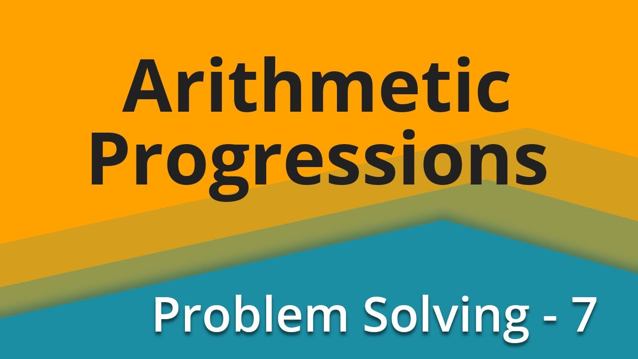 Arithmetic Progression Problem Solving Letstute Cbse Youtube