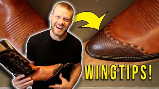 Vintage Tony Lama Wingtip Boots are Straight Up Urban Cowboy!