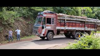 Lorry Videos: Dare To Drive At  Turns | Truck Video |  ವಿಟ್ಲ to  ಕನ್ಯಾನ  Road 😳🔥