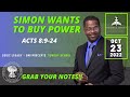 Simon Wants to Buy Power, Acts 8:9-24, October 23, 2022, Sunday School, UMI precepts, COGIC Legacy