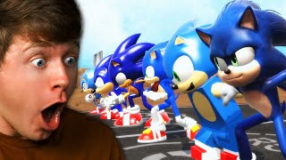 Reacting to EVERY SONIC THE HEDGEHOG the RACE!