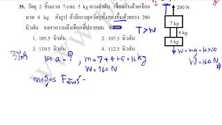 ตะลุยโจทย์ฟิสิกส์ แรงและกฏการเคลื่อนที่ ข้อที่ 35