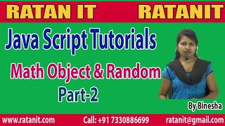 JavaScript Tutorial | Math Object And Randow| Part-2 | By Binesha