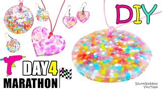 DIY Jewelry Out Of Hot Glue, Sprinkles And Acrylic Paint - DAY 4 of 7-Day Marathon Of Glue Gun DIYs