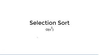 Selection Sort - Implementation, runtime and space complexity