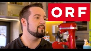 Mann backt Marian Moschen bei ORF Tirol Heute über Backen