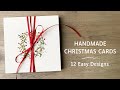 12 Easy DIY Christmas Card Ideas (Ink + Watercolor)