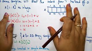 1-D Array representation | Row Major & Column Major order | Data Structures | Lec-08 | Bhanu Priya