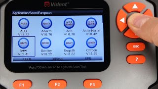 Vident i730AU OBD Diagnostic Scan Tool For BMW Menu Vehicle List