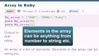 Ruby Tutorial: Array in Ruby