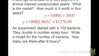 Exponential Functions, 8.5