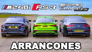 BMW M240i vs Audi RS3 vs AMG CLA 45 S: ARRANCONES
