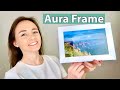 Aura Digital Picture Frame Unboxing, Set Up, and Review (Carver Frame)