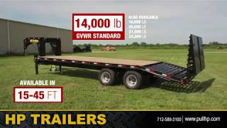 Hi Deck Flatbed with Monster Ramps built by Hull Porter Trailers.