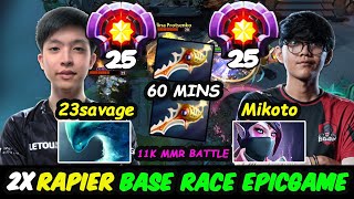 23savage Morphling vs BOOM Mikoto Master Tier 11K MMR BATTLE EPICGAME BASE RACE DOTA 2 7.28 Gameplay