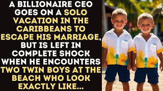 A Billionaire CEO On a Solo Vacation Freezes in Shock When He Sees Twin Boys Who Look Exactly Like..