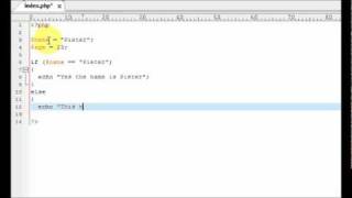 PHP Tutorial 2 - If Else Statements