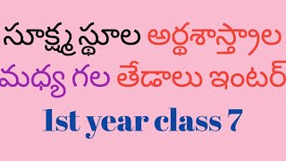 ECONOMICS 1year class 7| సూక్ష్మ అర్ధశాస్త్రం స్థూల అర్ధశాస్త్రం మద్య తేడాలు? In telugu