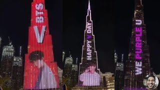 BTS V / Taehyung Birthday Celebration at The World's Tallest Building Burj Khalifa