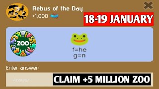 Rebus Of The Day Zoo 19 January | Zoo Rebus Of The Day | Riddle Of The Day Zoo 19 January