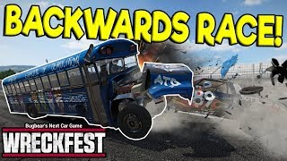 MULTIPLAYER BACKWARD ENFORCER RACES! - Next Car Game: Wreckfest Release Gameplay - Car Wrecks