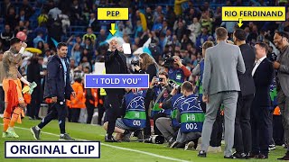 Exclusive❗ Rio Ferdinand's Reaction On Mic When Pep Guardiola Shouted "I Told You"!😂