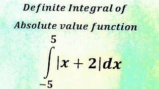 Definite Integral of absolute value function (Part 15).