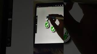 Watch till the end for the Emerald Earring Rendering 💚💫   #procreateartist   #jewelrydesigner